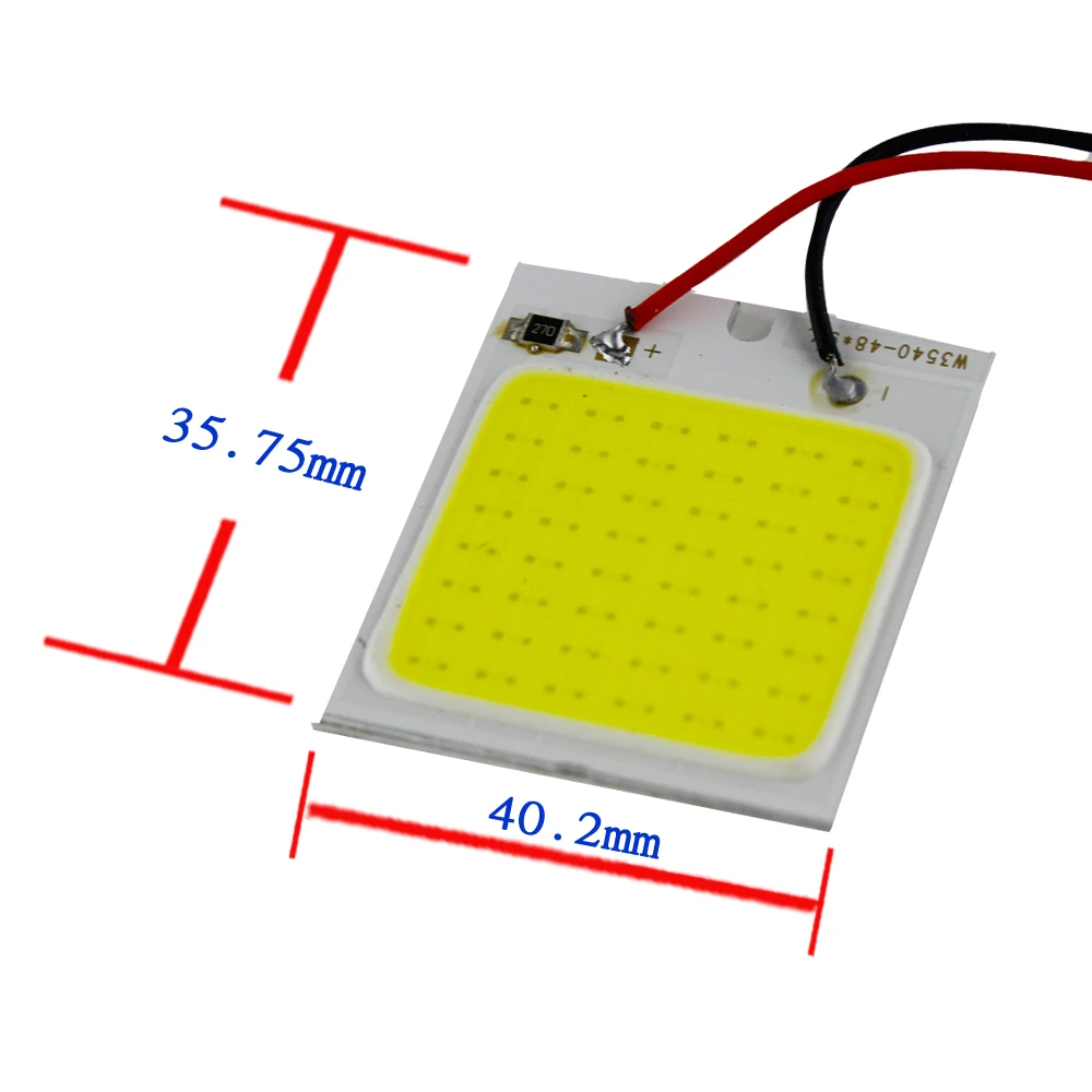 4 шт. 48 SMD COB LED Car T10 + Festoon панельный светильник плафон Lamp 12V-White- | Автомобили и