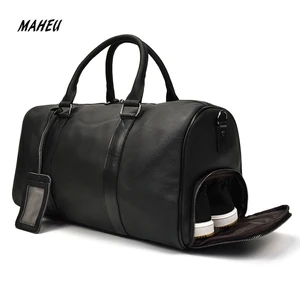 Лучшая мужская дорожная сумка, деловые уличные спортивные сумки, Мужская Спортивная дорожная сумка через плечо из чистой кожи для тренировок, кожаная сумка для багажа