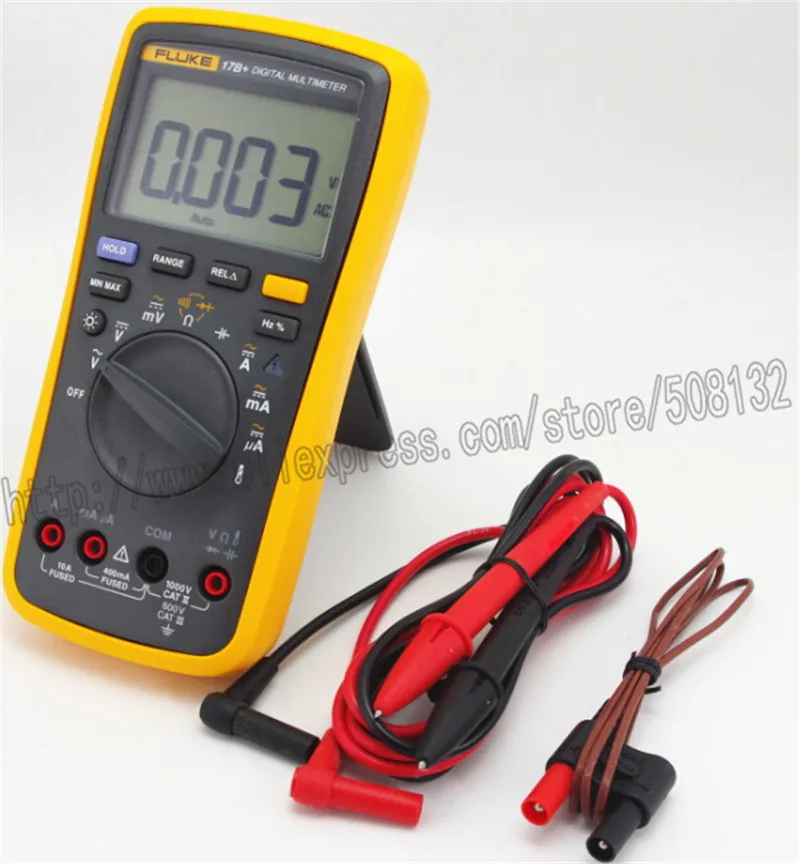 FLUKE 17B + цифровой мультиметр метр тест er DMM с тестовыми выводами TL75 термопара 80BK-A F17B