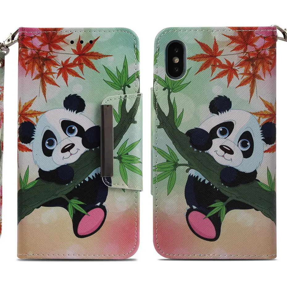 ZEALLION для Apple IPhone X 6 6s 7 8 9 плюс с модным принтом панды слона из искусственной кожи