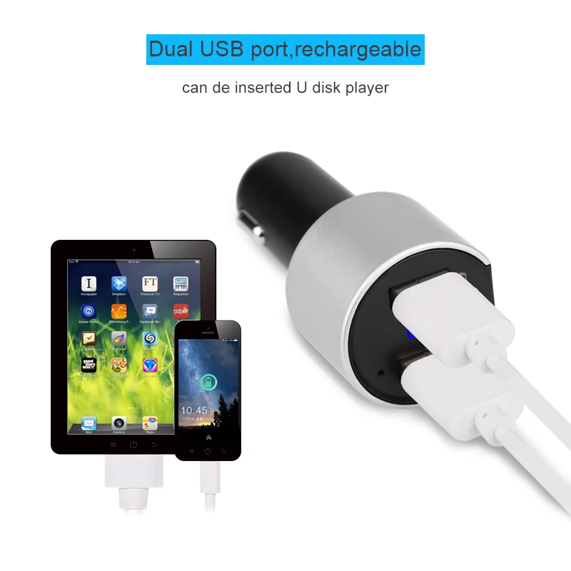 Универсальное автомобильное зарядное устройство USB Fm передатчик для Iphone Xiaomi Samsung