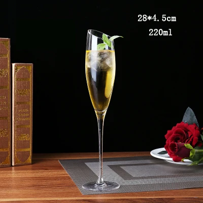 A6 220ml 2pcs Без содержания свинца кристалла Стекло чашки Шампанский флейт серийный красное вино Стекло es коктейльное Стекло Кубок подарки на свадьбу, день рождения чашки 2 шт - Цвет: A6 220ml 2pcs