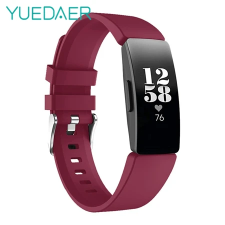 YUEDAER ремешок для Fitbit inspire Band Для Fitbit inspire HR ремни силиконовый мягкий ТПУ Браслет для Fit Bit inspire аксессуары - Цвет: Wine Red