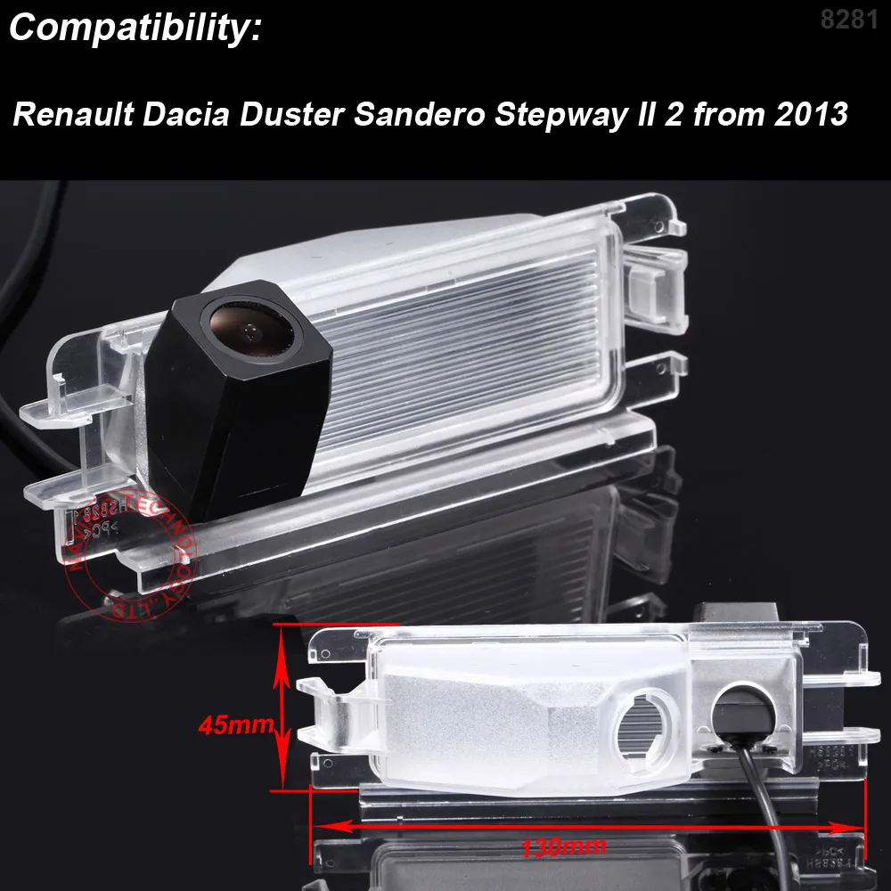 Navi HD 1280*720 Pixels 1000TV line For Renault Dacia Duster Sandero Stepway 2 car rearview back parking camera wireless screen |