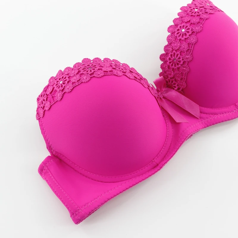 Beauwear Lightly Padded Uplift Bra Underwire Lace Embroidery Smooth Underwear T-shirt Bra Sexy Brassiere Size 36B 38B 40B 42B