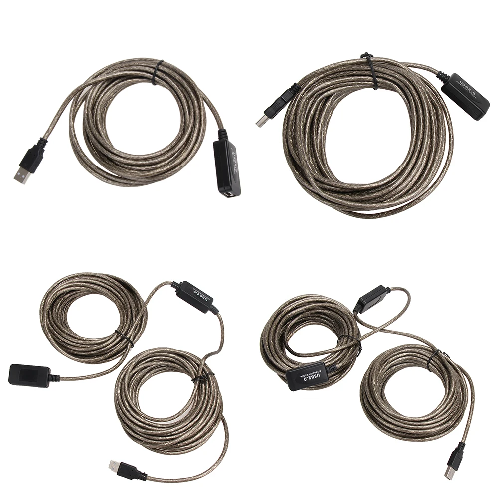 USB 2 0 5 м/10 м/15 м/20 м кабель удлинитель для мужчин и женщин высокоскоростной провод