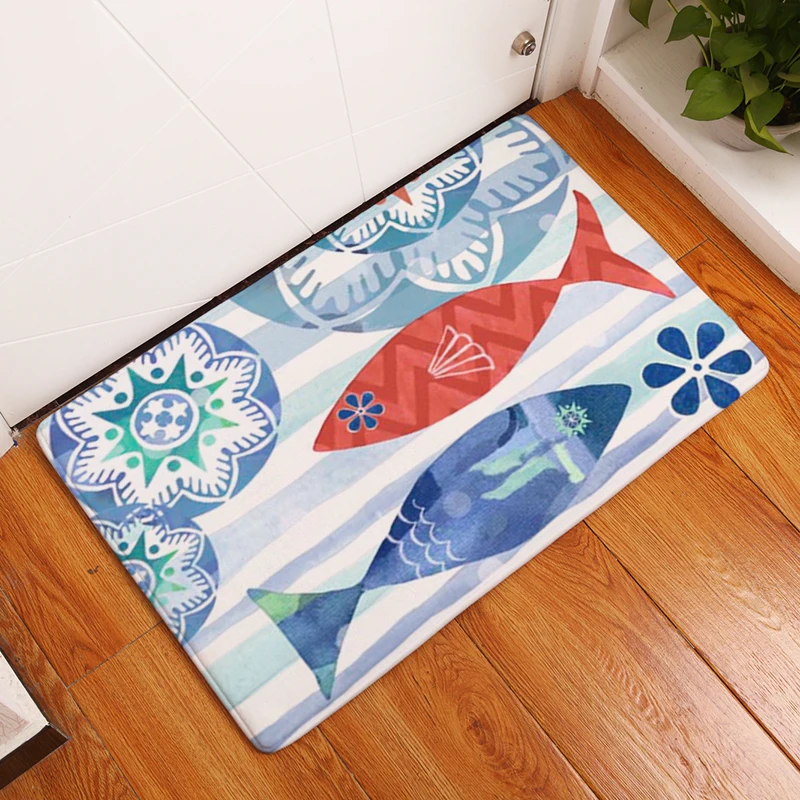 Smiry фланель вход дома Нескользящие ковер Винтаж Открытая Летняя обувь Приморский