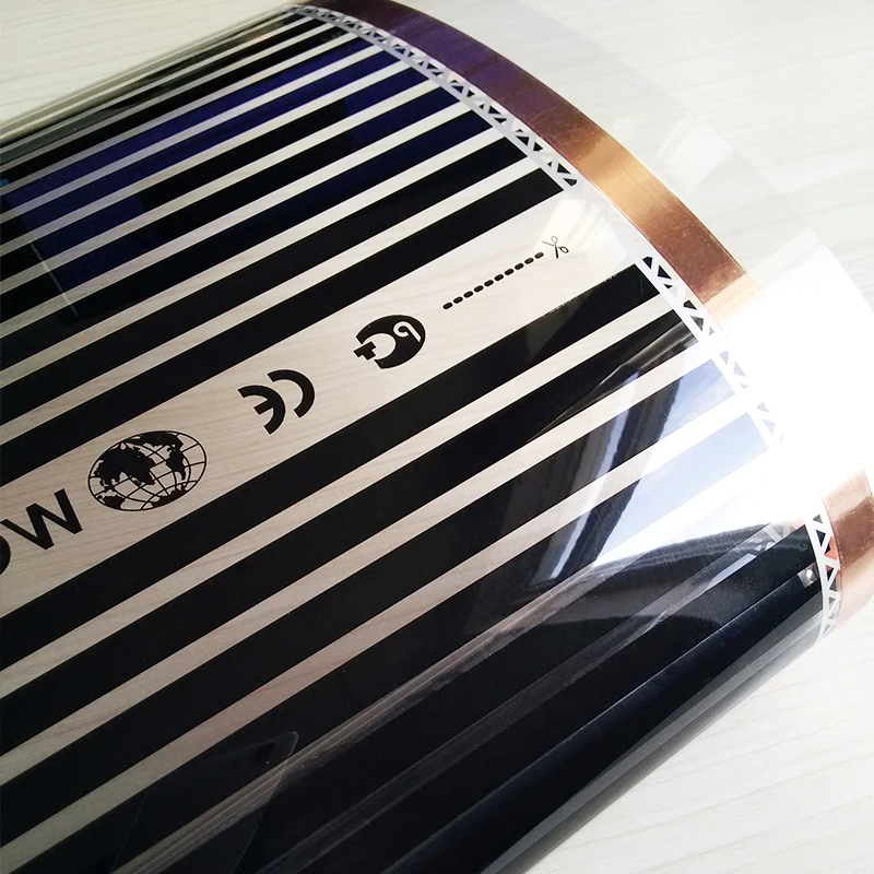 Новый 50 см ширина электрическое углеродное Отопление подпольный плавающий