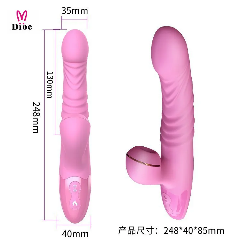 Кролик G Spot термоусадочный фаллоимитатор с подогревом настоящий силиконовый