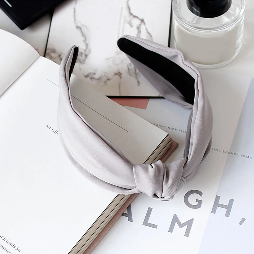 

Velvet Wide Side Solid Headband Women Adult Bow Knot Cross Tie Headwrap Vintage Hair Accessories Headwear Girl Hoops Drop Ship