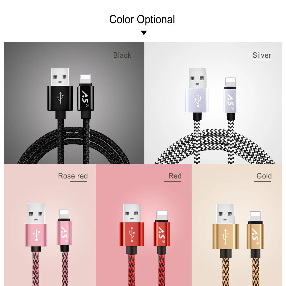 Кабель быстрой зарядки A.S для iphone Xs max Xr X 8 7 6 plus 6s 5 s plus ipad mini USB зарядное устройство Шнур высокоскоростной шнур синхронизации данных
