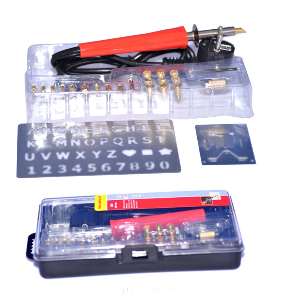 Wood Pen Tip Burning Iron Kit Machine Crafts Dual Power Mode Multifunction Pyrography Tools Rubber Handle Soldering Embossing |