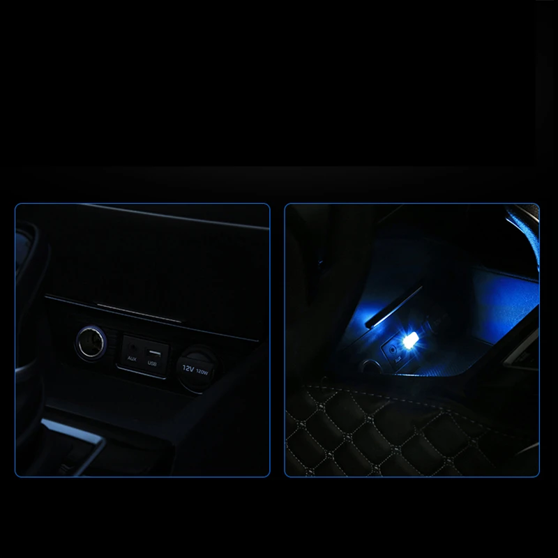 USB LED mini Wireless Car Interior Ambient Lighting Atmosphere Decorative Mild Light For hyundai Elantra 2016 2017 2018 | Автомобили и