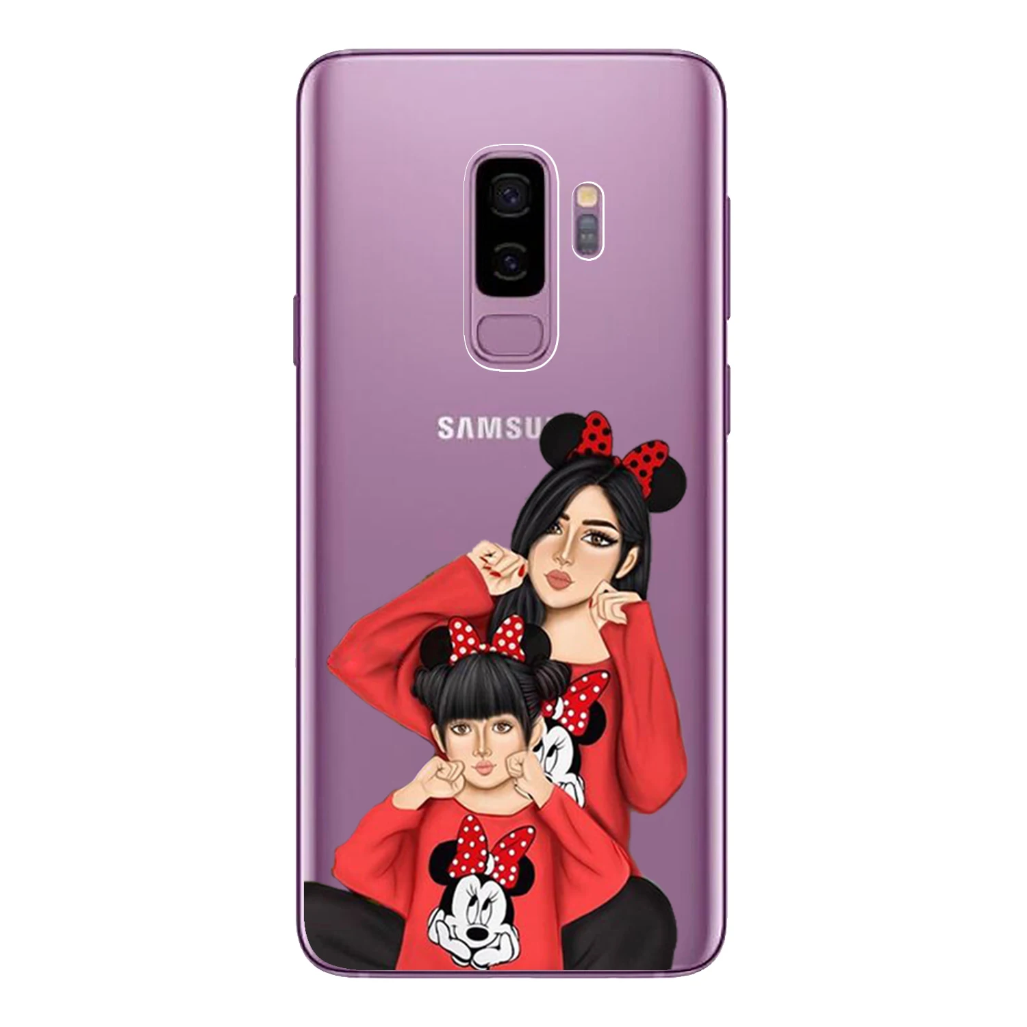 Soft TPU Funda For Samsung Galaxy S7 Edge S8 S9 Plus Case Cover Silicone Capa Cute Baby Mom Dad Girl Coque Protect Phone Shell |