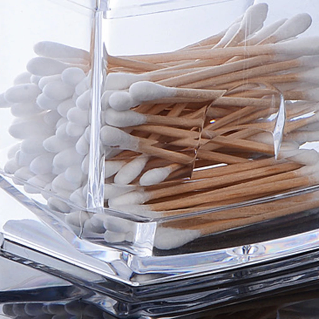 Квадратная Подставка органайзер Q tips для хранения хлопковых тампонов|Коробки и