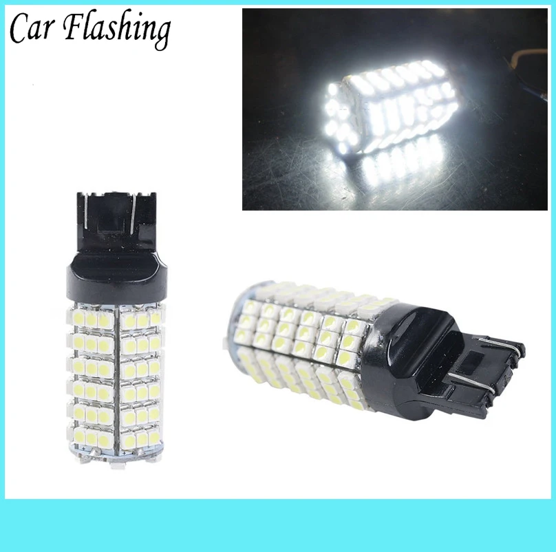 Автомобильный мигающий 1 пара T20 7443 W21 WY21W 7444 120SMD 3528 светодиодный задний сигнал
