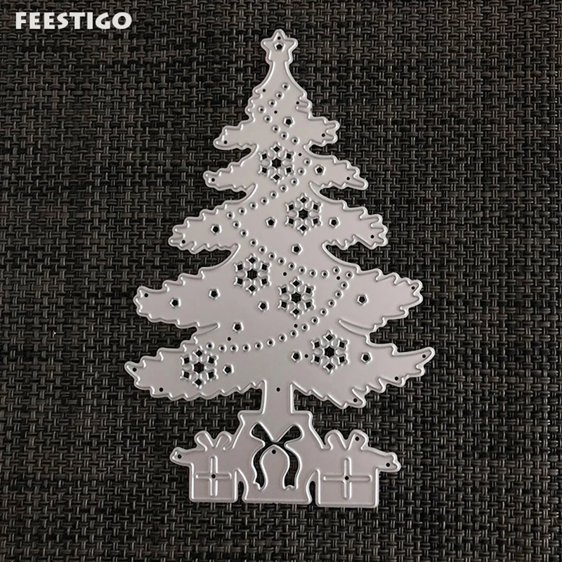 

1 PCS Christmas Trees Metal Cutting Dies Xmas Stencils For Diy Scrapbooking Die Cuts For Card Making Stamp Embossing Dies Craft