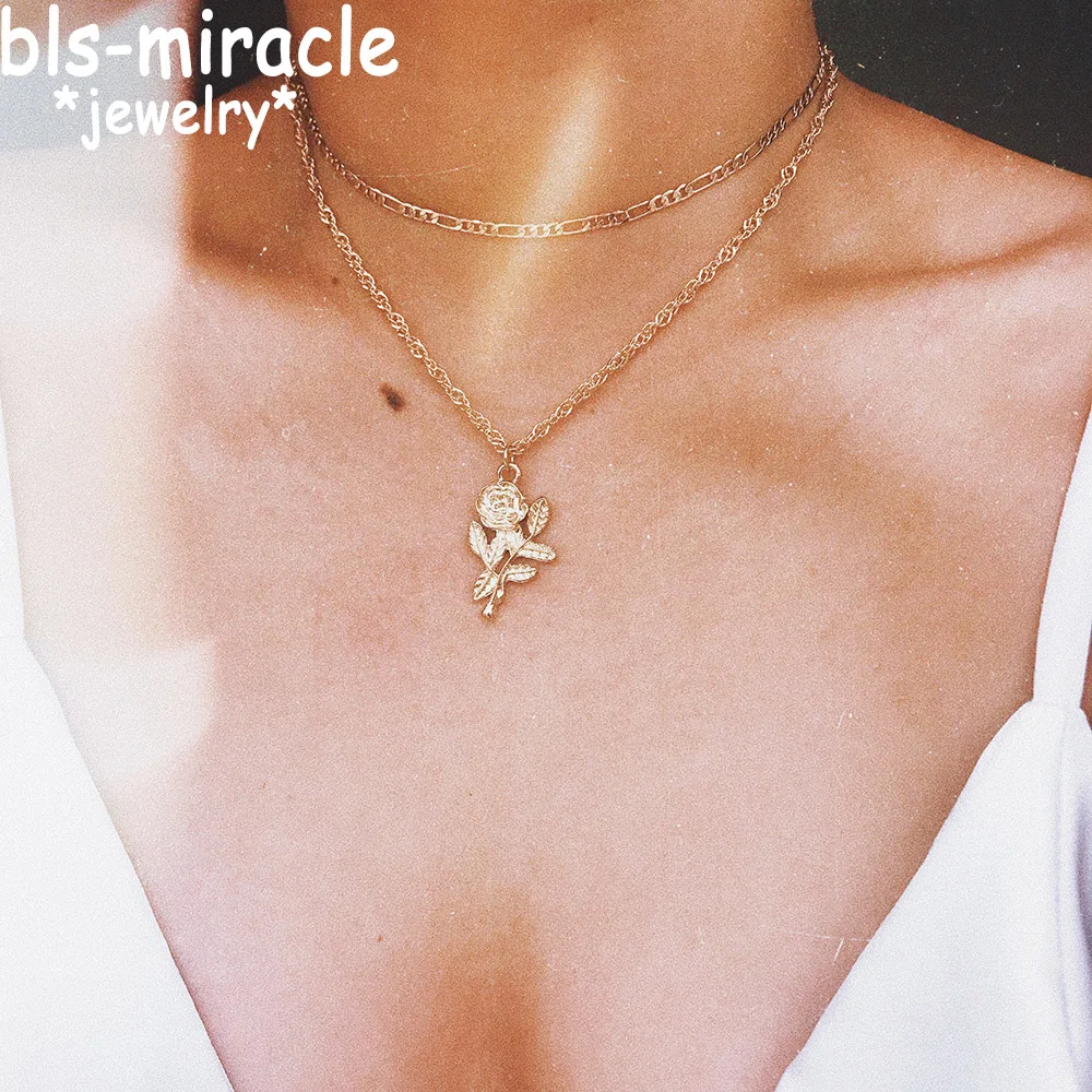 Bls - Miracle Бохо Роза кулон серпантин ожерелье для женщин вечерние Гламурные