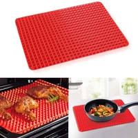 rectangle silicone barbecue baking pad drain mat drying dishes pad heat resistant slip proof tray