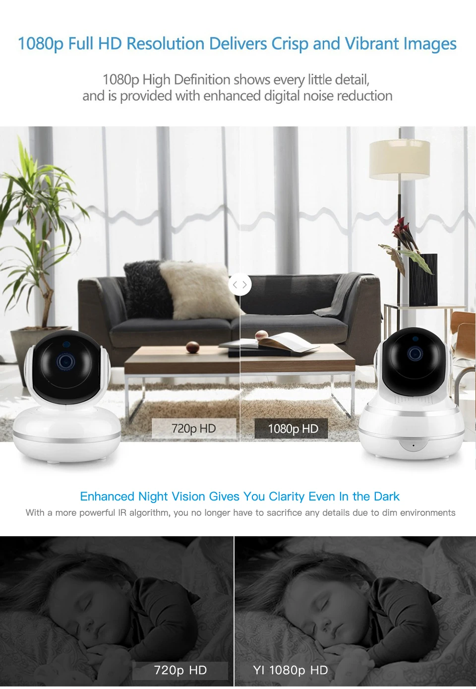 Рекламная цена Wifi 1080P HD ip камера с 2.0MP высоким разрешением детский монитор
