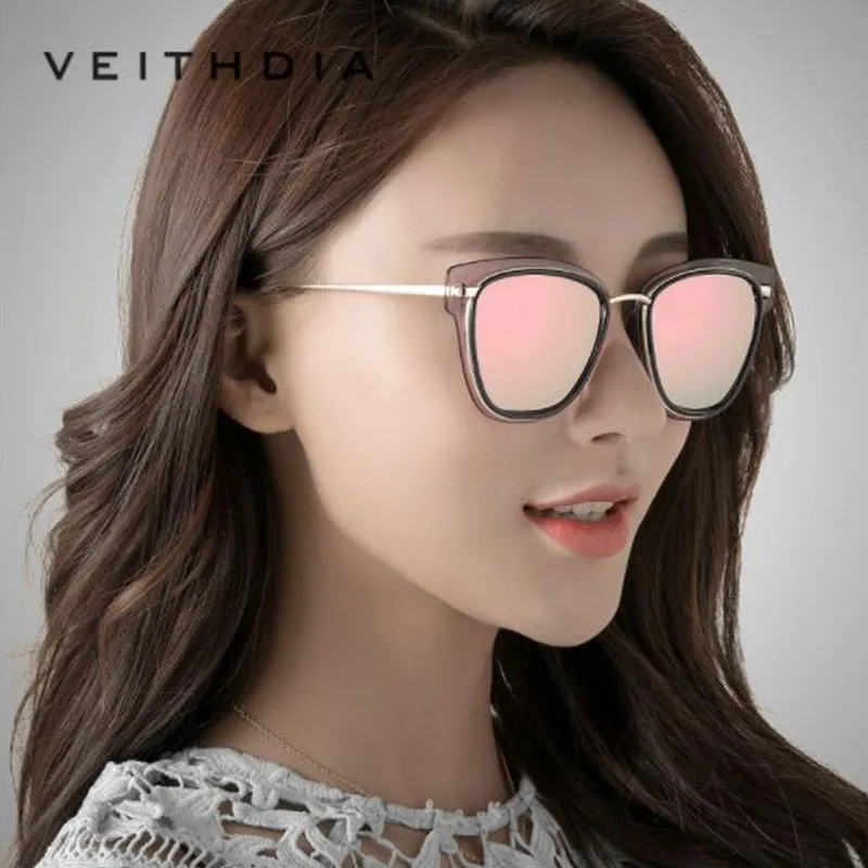 VEITHDIA модные кошачий глаз Hd поляризационные солнцезащитные очки женские UV400