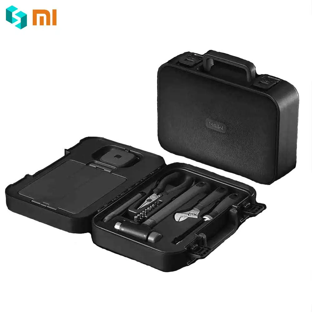 Original Xiaomi MIIIW 6+2 DIY Tools Kit Household Hand Repair with Screwdriver Wrench Hammer Tape Plier Knife ToolBox | Электроника