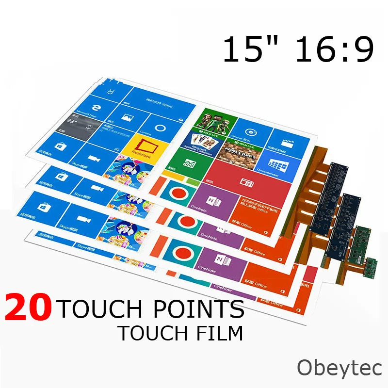 15-дюймовая нано-Сенсорная фольга obeycrop USB-порт 20 касаний лучший выбор для