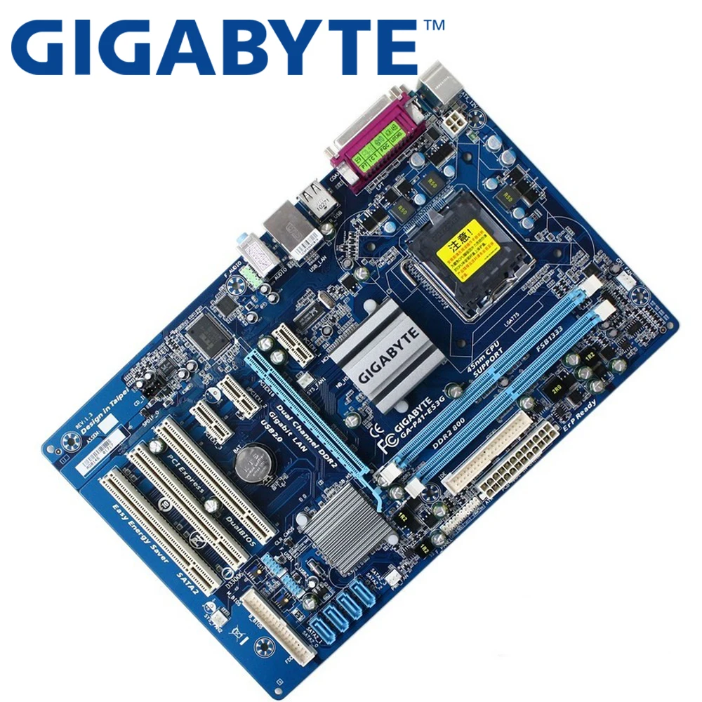 Настольная Материнская плата GIGABYTE GA P41 ES3G G41 Socket LGA 775 Q8200 Q8300 DDR2 8G ATX UEFI BIOS