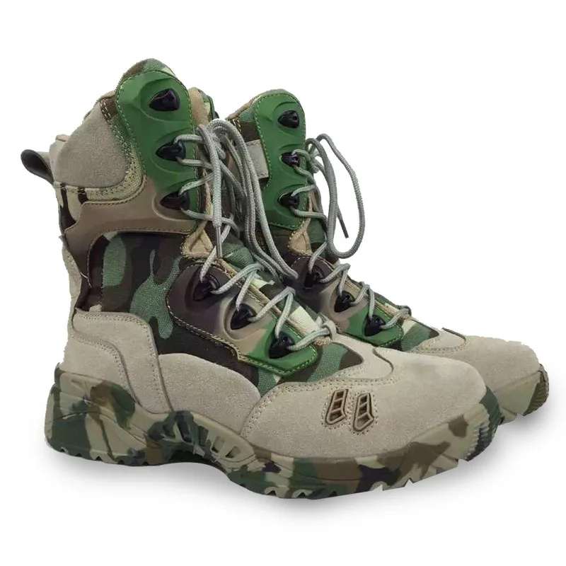 Tactical Training Men's Boots Martin High Tube Outdoor Campoing Climbing Desert Mountaineering Combat Army Non-slip Hiking Shoes