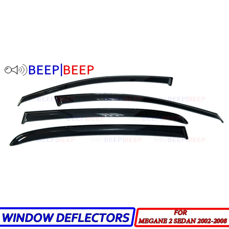 

For Renault Megane 2 2002-2008 Sedan car window deflectors car deflector sun guard rain vent visor cover car styling accessories