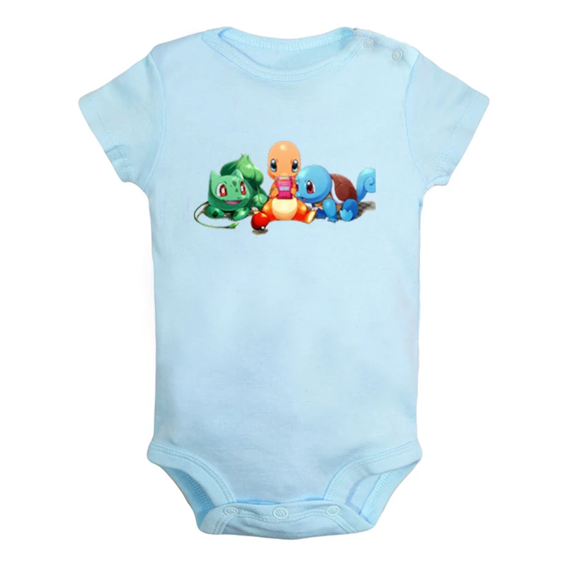 JaBaby009BLD Мультфильм Charmander Charmeleon Charizard Покемон дизайн для новорожденных мальчиков и девочек униформа-комбинезон с принтом для младенцев - Цвет: JaBaby009BLD
