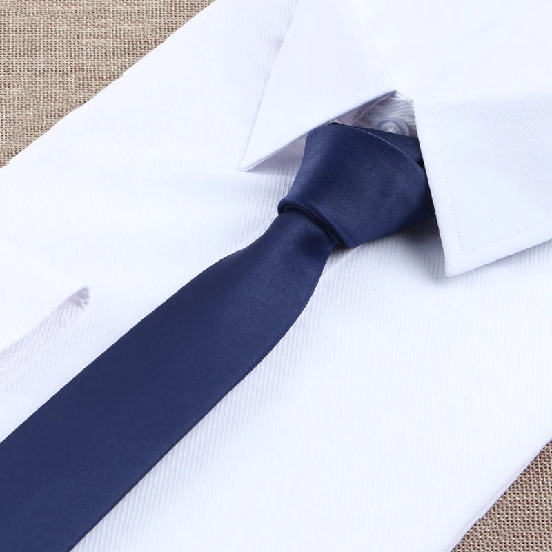 Мужской облегающий галстук Корейская версия 5 см однотонный с вырезом формальный