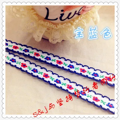 10Yard/Lot Ribbon Embroidery Bilateral Lace Trim 1.2CM Small Broken Flower DIY Manual Clothes Dress Art Materials Decorated - купить по