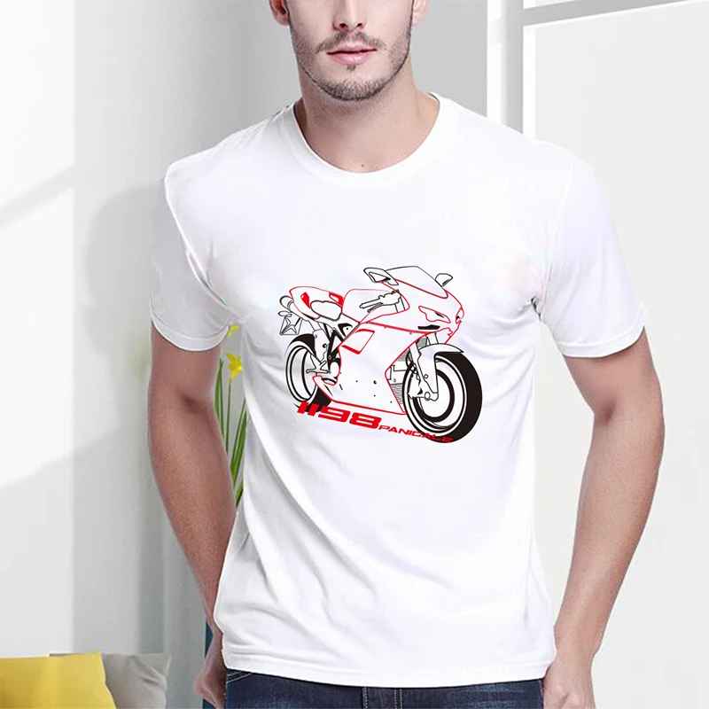 KODASKIN Motorcycle tshirt Tee Shirts Men Tops &amp Tees T-shirt for Ducati Motorbike Panigale 1198 | Автомобили и мотоциклы