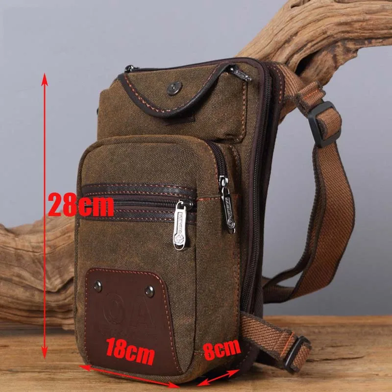 

waterproof motorcycle bag Men canvas Ride Leg Drop Fanny Waist Bags Military Motorcycle Riding Waist Leg Bag Crossbody Bag