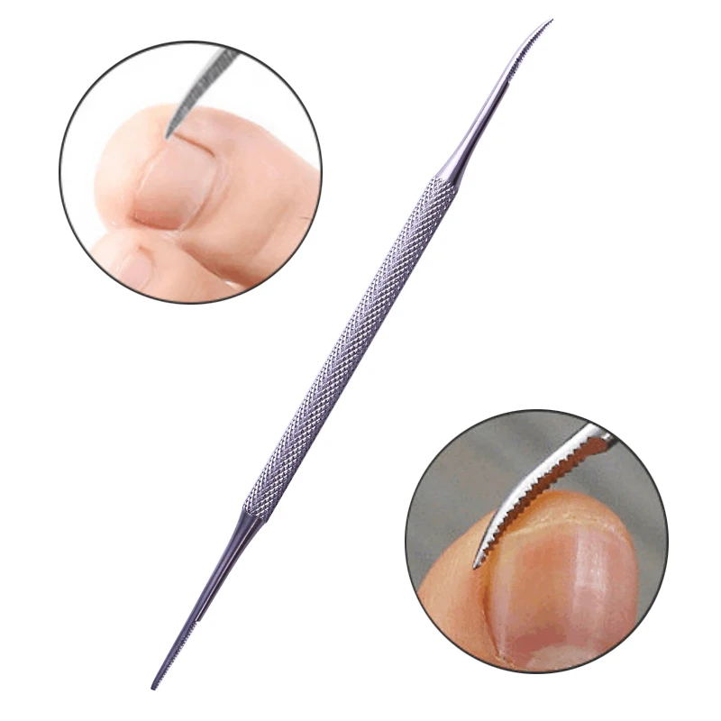 Cuticle Remover Pusher Fork Finger Dead Skin Nail Edge Cleaner Stainless Steel Manicure Pedicure Art Tool | Красота и здоровье