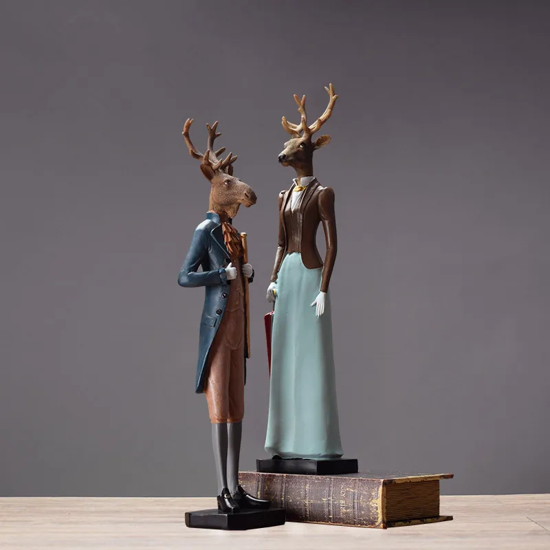 Джентльмен олень скульптура декоративные украшения дома креативные