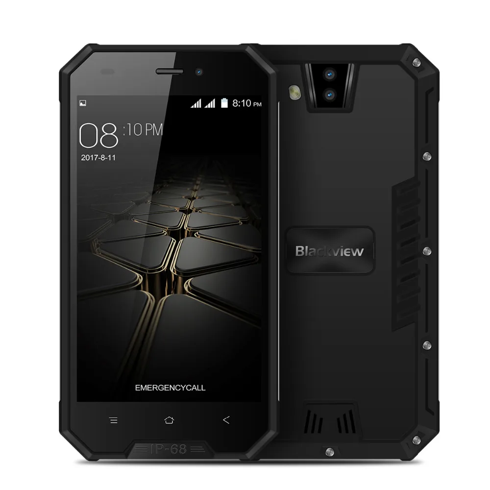 Blackview BV4000 IP68 Водонепроницаемый мобильный телефон 4.7 &quotHD MTK6580A 4 ядра android 7.0 1 ГБ + 8 8MP