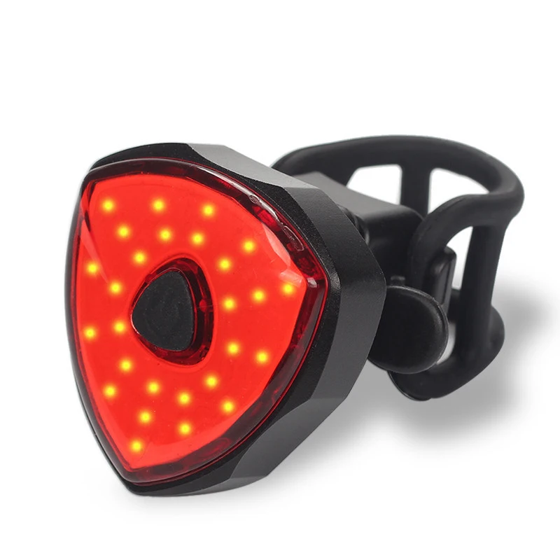 Мини usb зарядка велосипед задний фонарь Авто старт/стоп тормоз зондирования свет