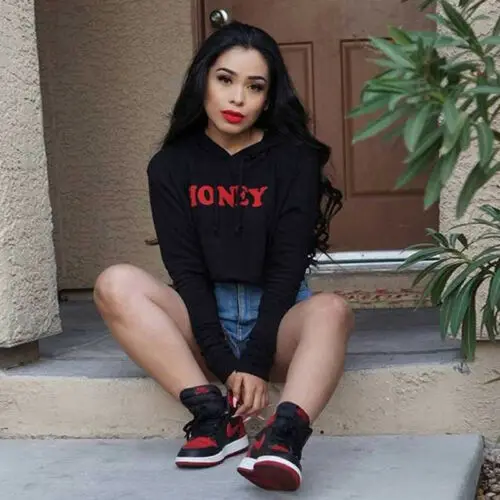 Женский укороченный топ с буквенным принтом свитшот длинным рукавом худи и |