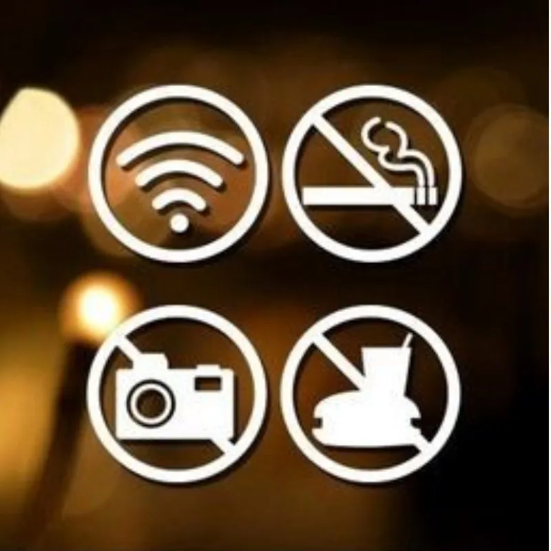 Виниловая наклейка на стену Wi-Fi без напитка не курить английская раскладка