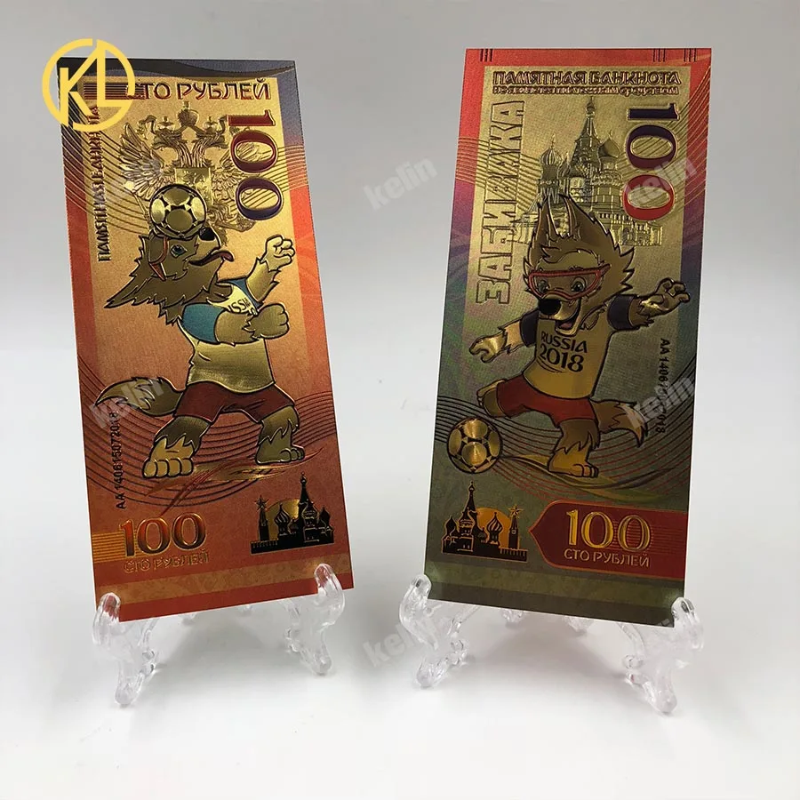 Горячие RU003 1 шт. красочные Ограниченная серия Футбол Россия спортивный талисман для болельщиков сувенирные подарки и коллекция - Цвет: Zabivaka-1