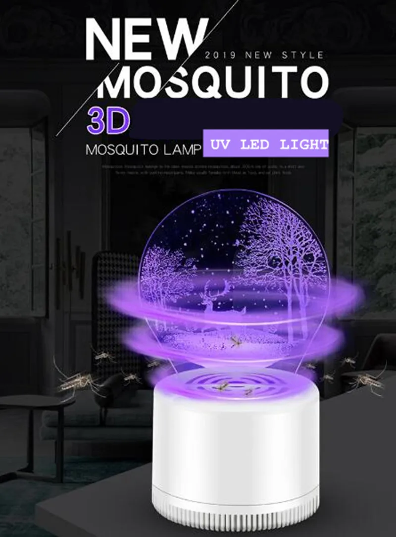Ловушка для комаров убийца лампа 3D светодиодный ночной Светильник ювелирные