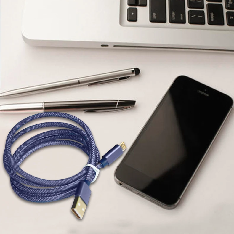 YILIZOMANA Lightning Micro type c-USB кабель джинсовый ковбойский стиль для передачи данных 1,2 м кабель для IOS Android