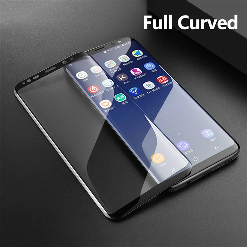 9D полное покрытие протектор экрана для Samsung Galaxy A8 2018 PLUS A3 A5 A7 2017 закаленное стекло