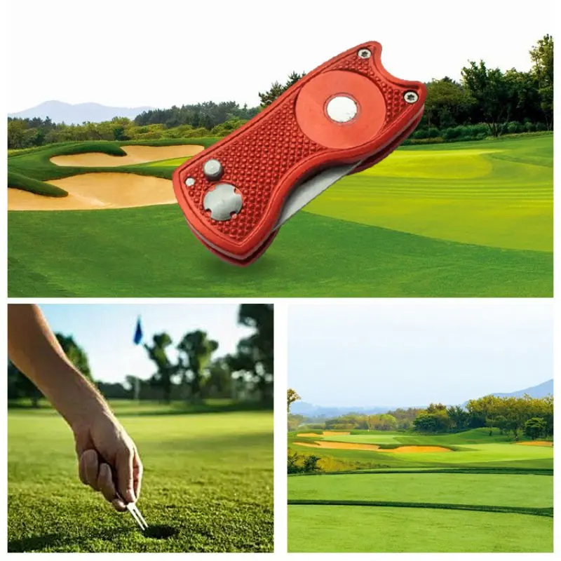 

Useful Foldable Golf Pitchfork Putting Green Fork Golf Training Aids Pitch Alloy Tool Stainless Steel Golf Divot Repair Tool