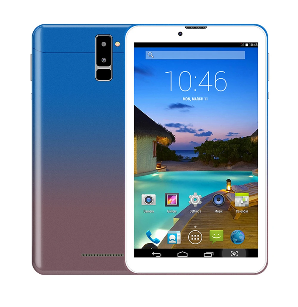 Ультратонкий планшет на Android 7,0 3G с двумя sim-картами MT8321 A7, четырехъядерный процессор, 1 ГБ ОЗУ, 8 Гб ПЗУ, 7 дюймов, 1024*600, gps, OTG, FM планшеты