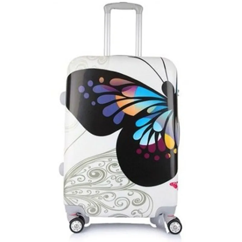 Baggage bags women and men Suitcase bag, butterfly ABS+PC trolley case, new style, travel luggage, lock, mute,20 24 12 inch