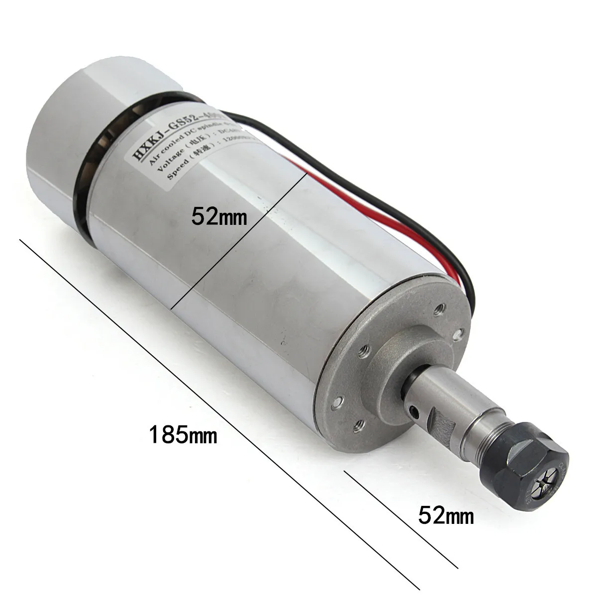400W DC 12V-48V 12000rpm High-speed Air Cooled Spindle Motor 500mN.m for Engraving Milling