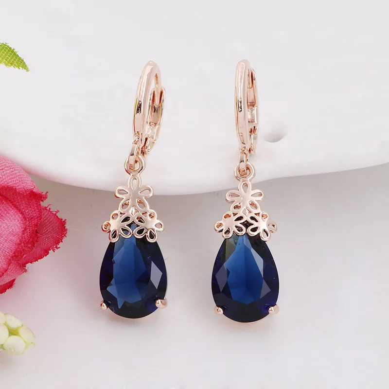 Женские серьги-подвески с серебряным покрытием в форме капли | Украшения и